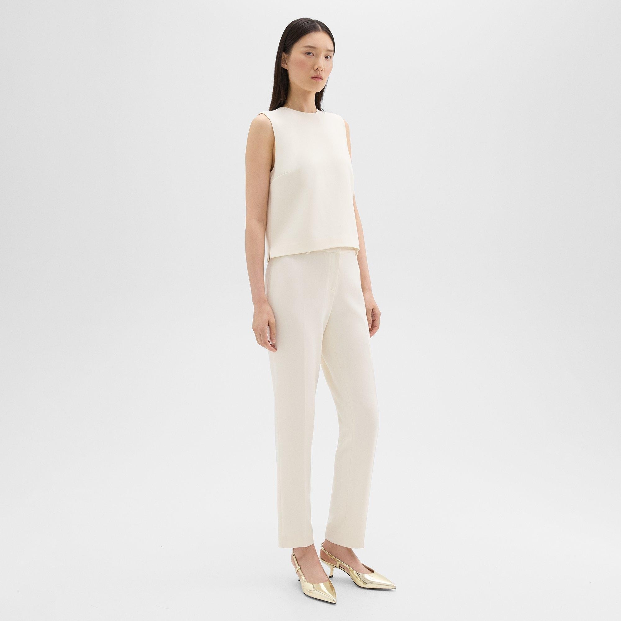 Treeca Full Length Pant in Admiral Crepe - 3