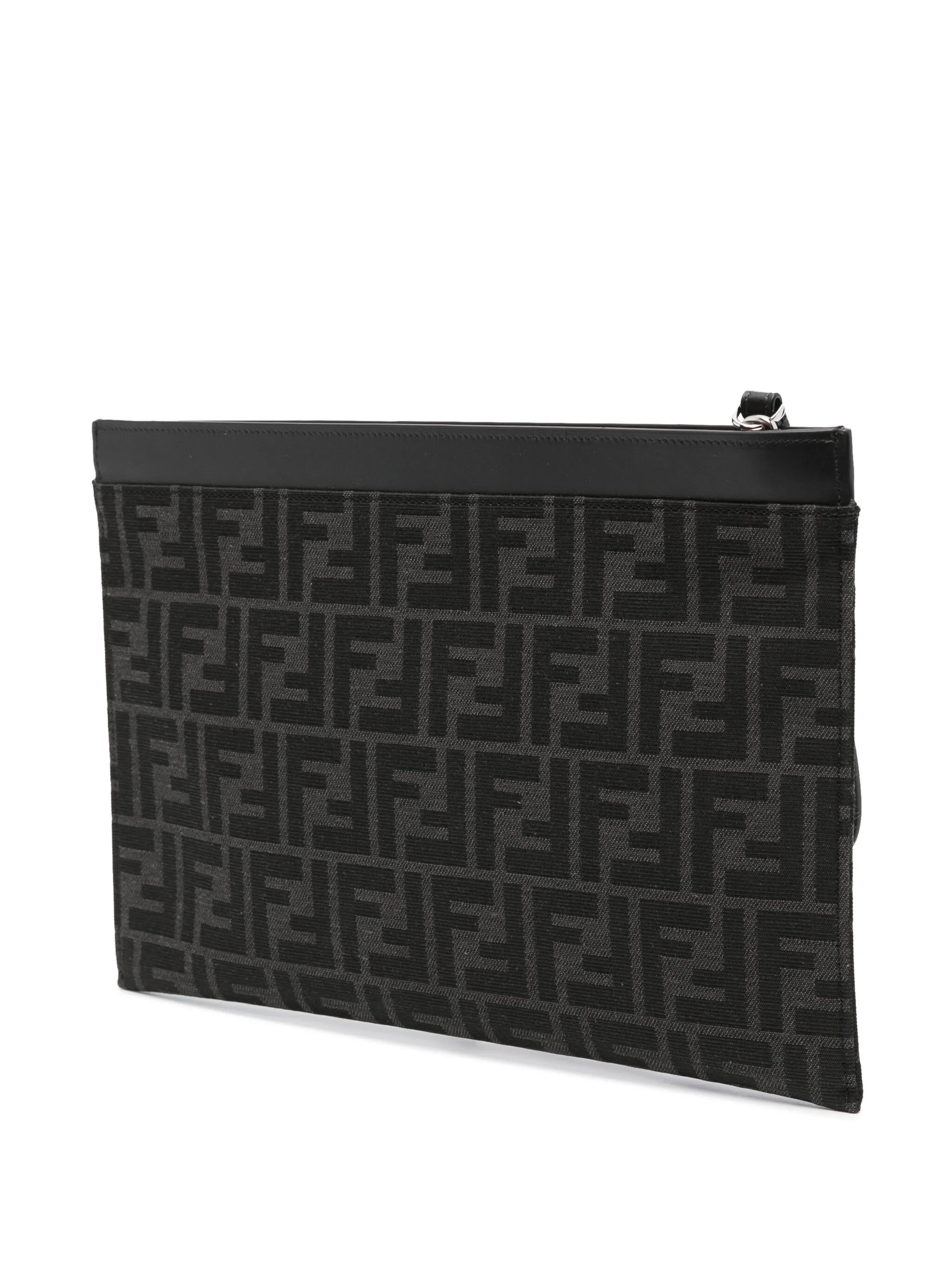 Fendi FF-logo Leather Clutch Bag - 4