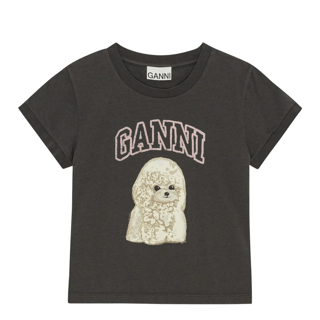Basic Cotton Jersey Poodle Cropped T-Shirt - 1