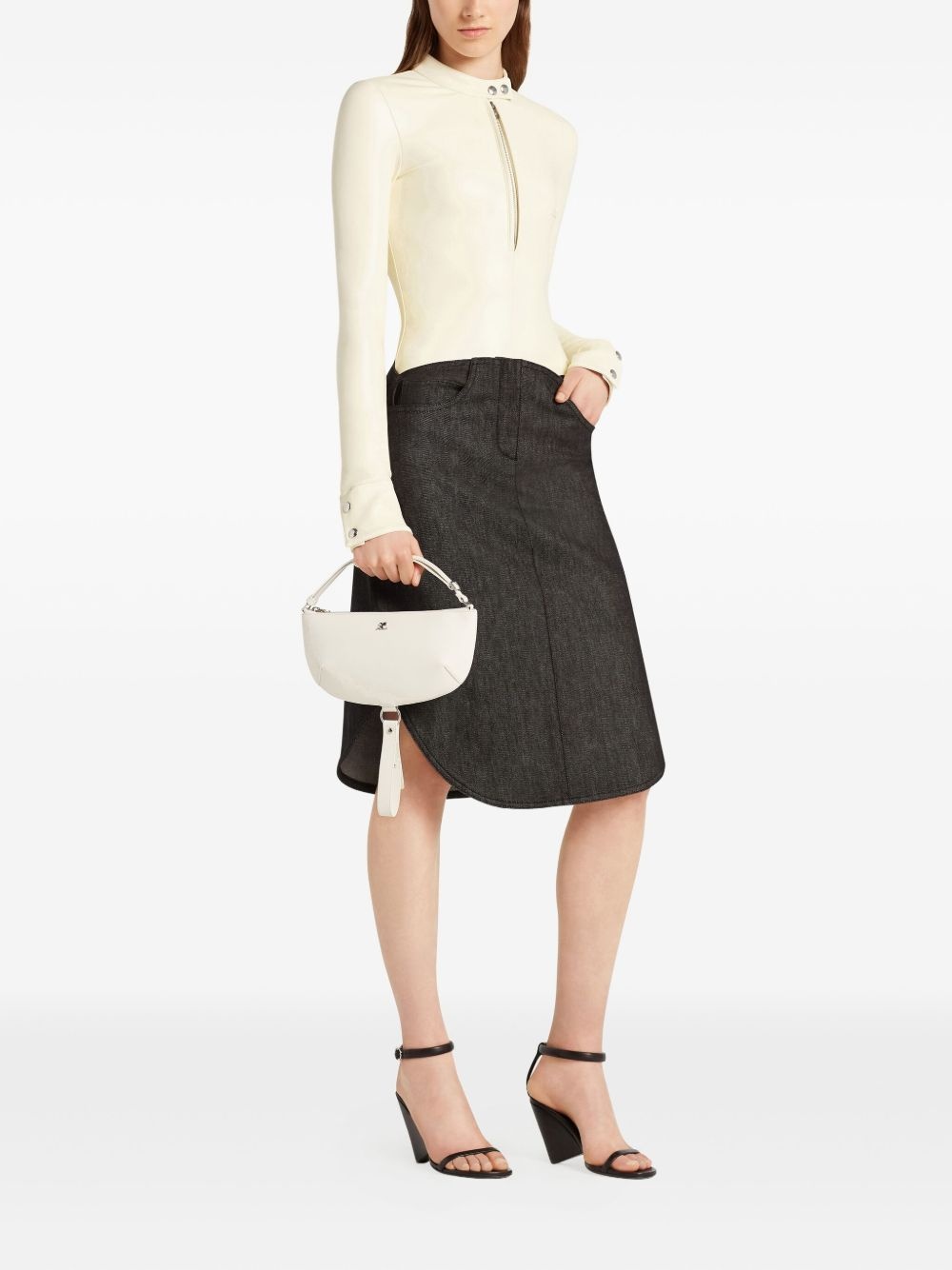 Holy Eclipse half-moon leather shoulder bag - 3