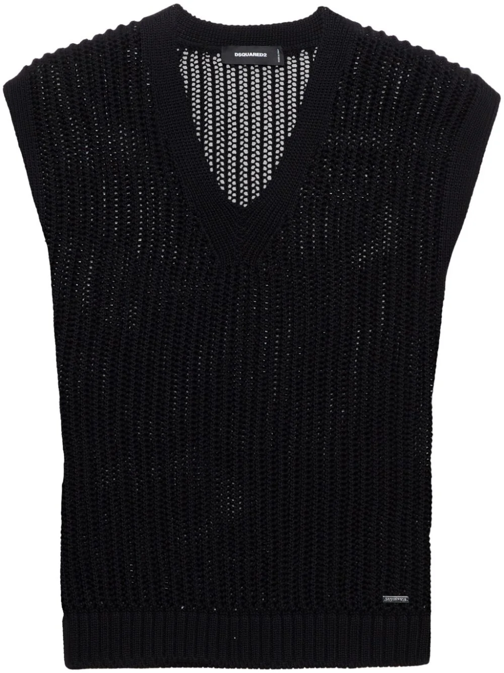 open-knit vest - 1