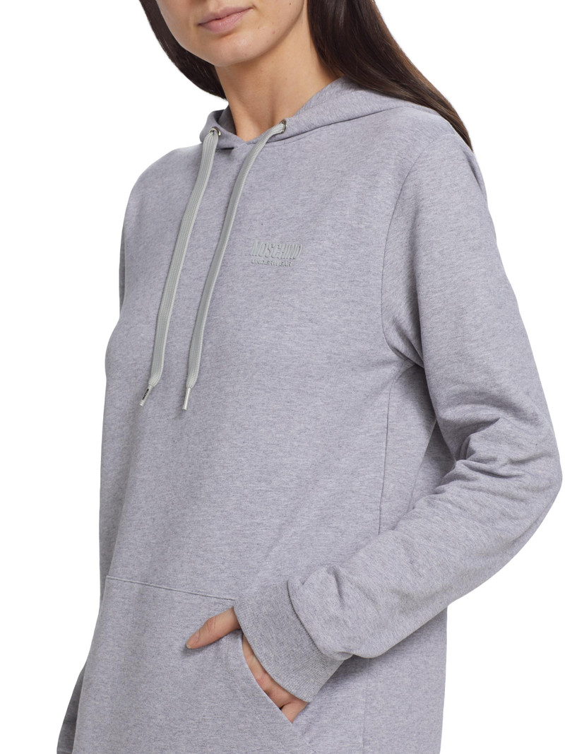 Women's Hooded Logo-Tape Minidress - Grey 6
