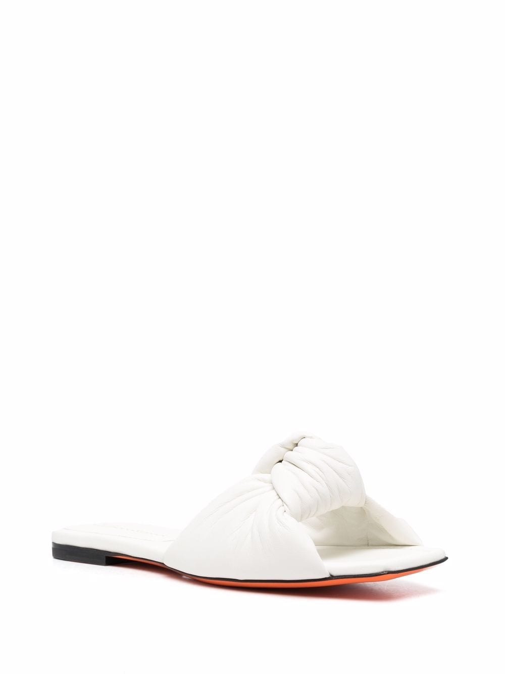 square-toe leather sandals - 2