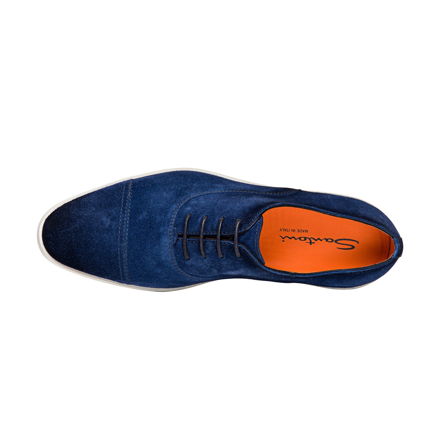 Men’s blue suede Oxford shoe - 4