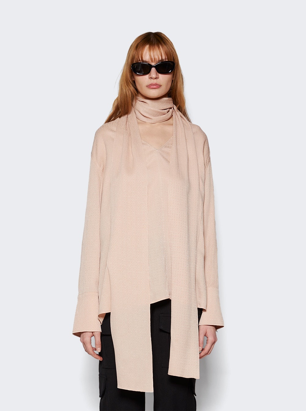 Lavalliere Blouse Beige Pink - 3