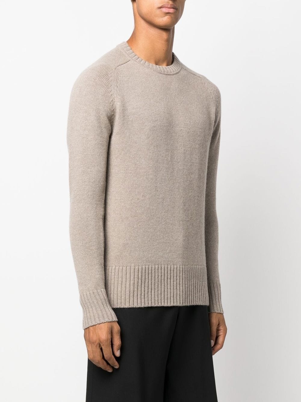 knitted crew-neck jumper - 3