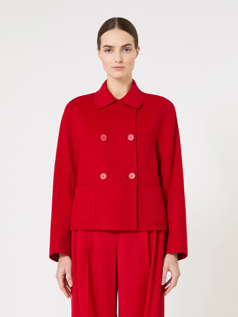 EDEN Wool, cashmere and silk boxy jacket - RED 3