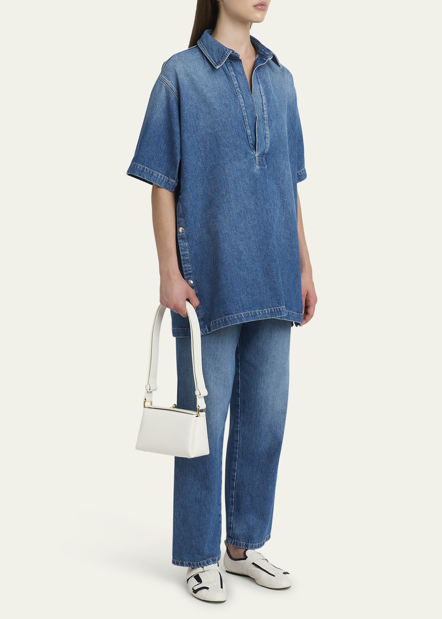 Mini Turn-Lock Leather Shoulder Bag - 5