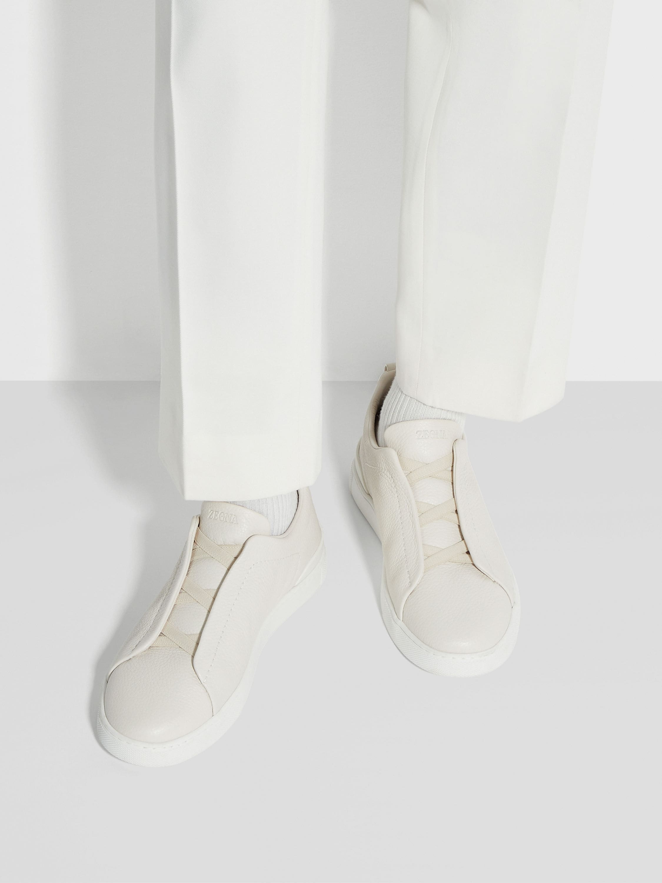 OFF WHITE DEERSKIN TRIPLE STITCH™ SNEAKERS - 2