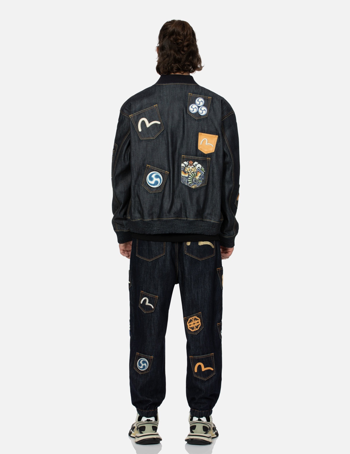 MULTI-LOGO AND MULTI-POCKET RELAX FIT DENIM JACKET - 6