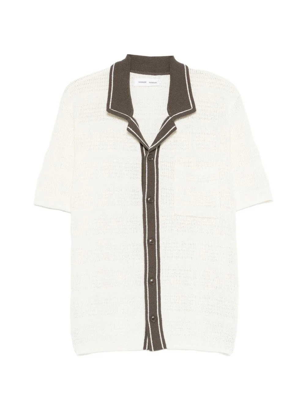 Sapercy button trim polo shirt - 1
