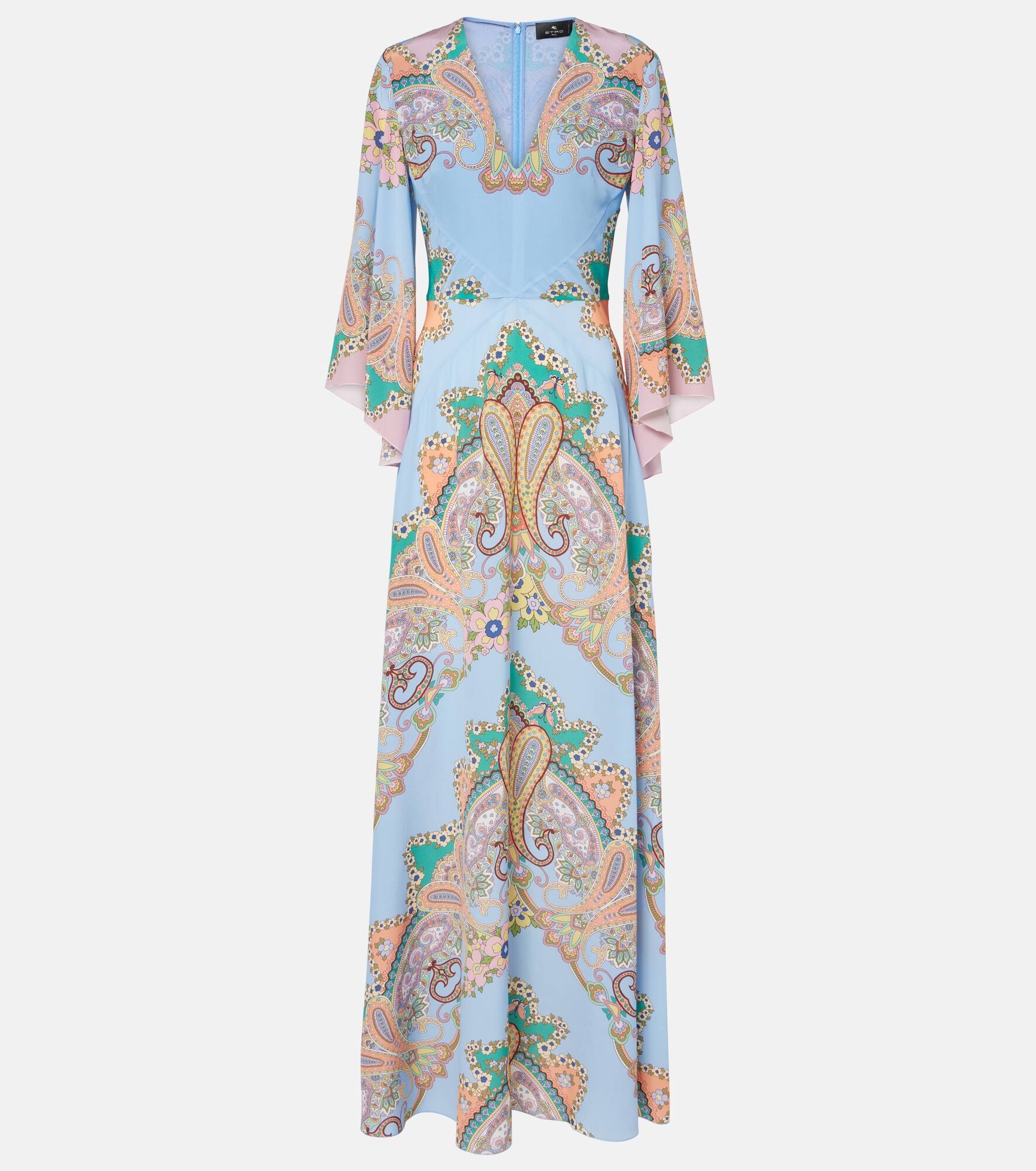 Paisley silk maxi dress - 1