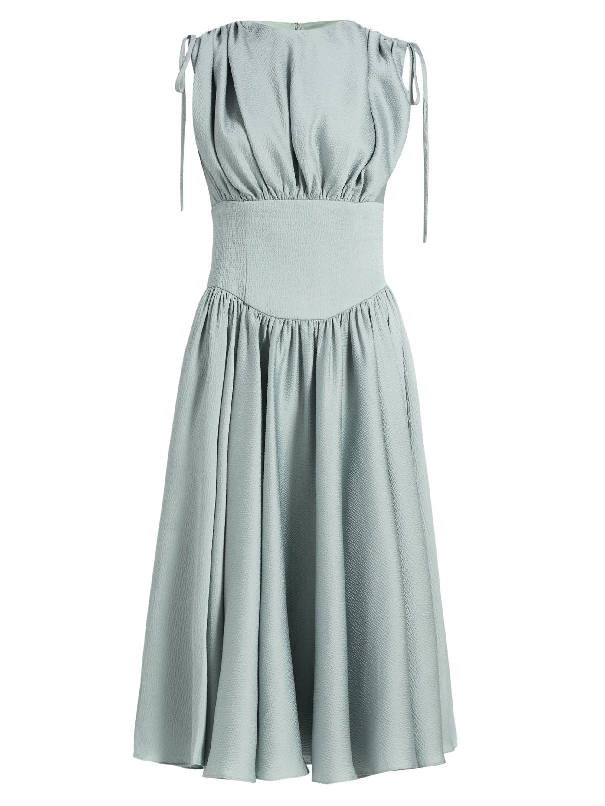 Women's Gathered Sleeveless Cocktail Dress - Jade - 1