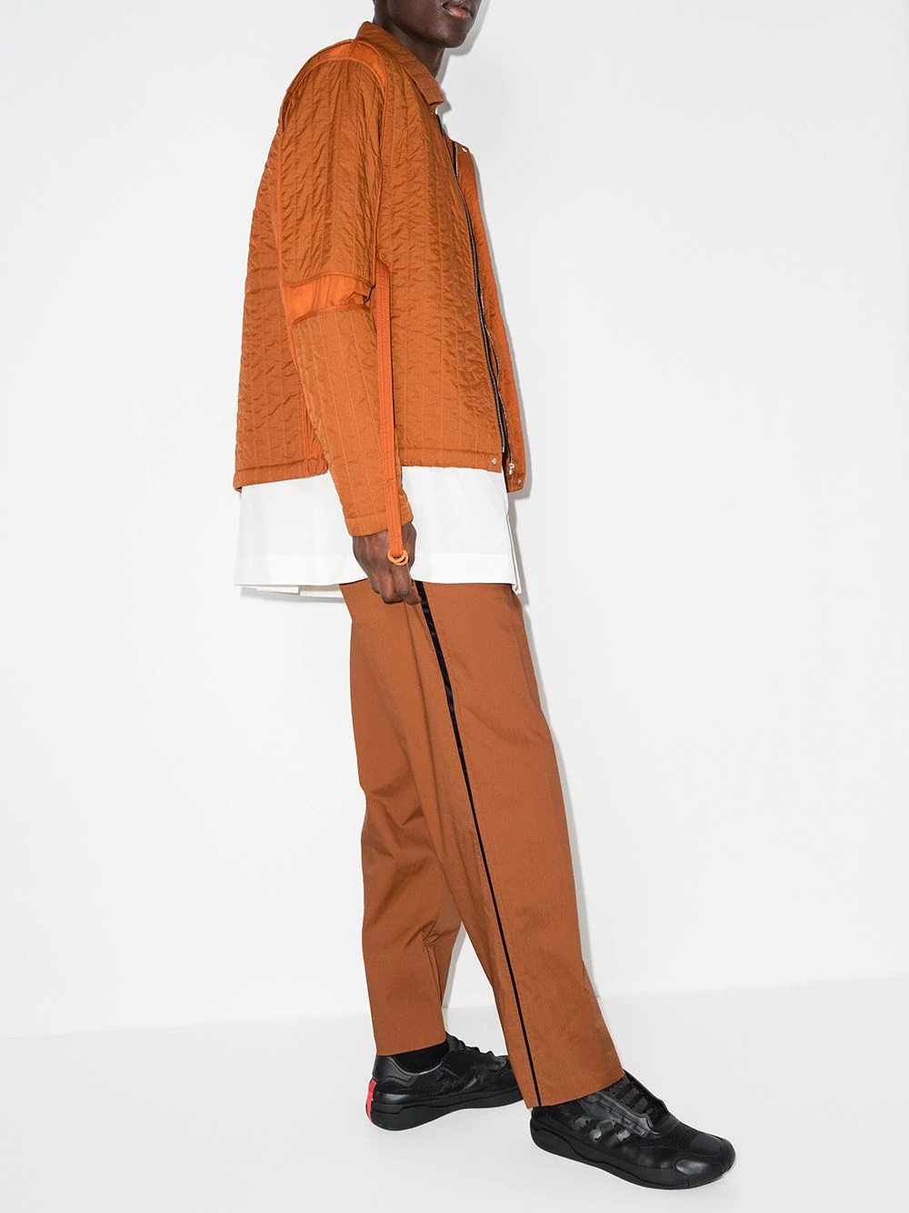 side-stripe drawstring trousers - 5