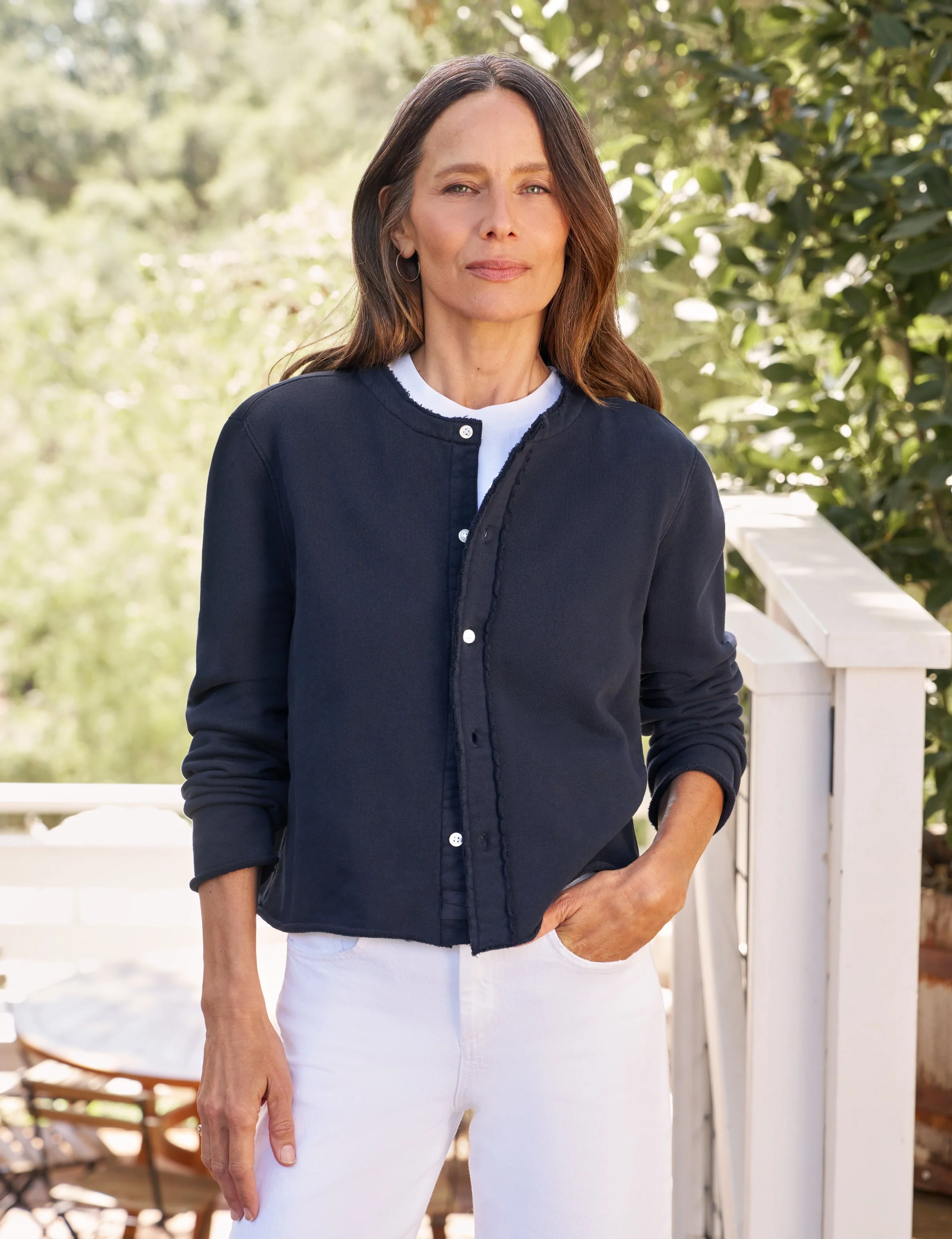 Sweatshirt Cardigan - 1