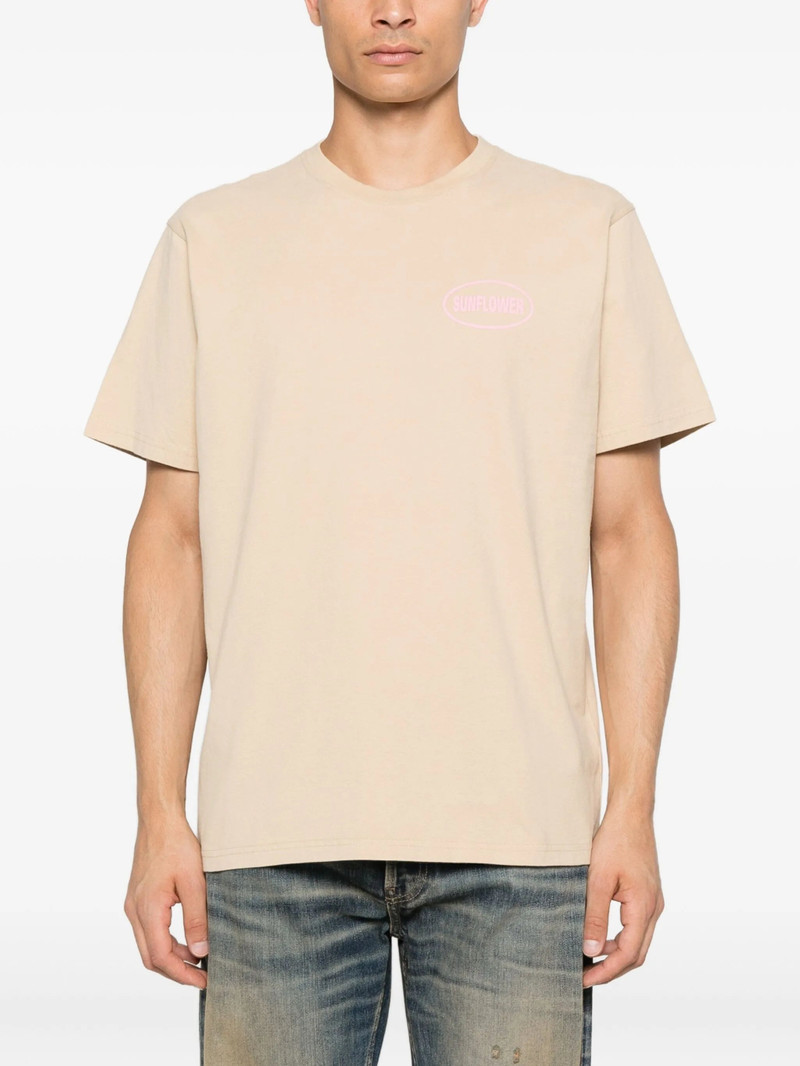 Sunflower Oval-logo Cotton T-shirt 3