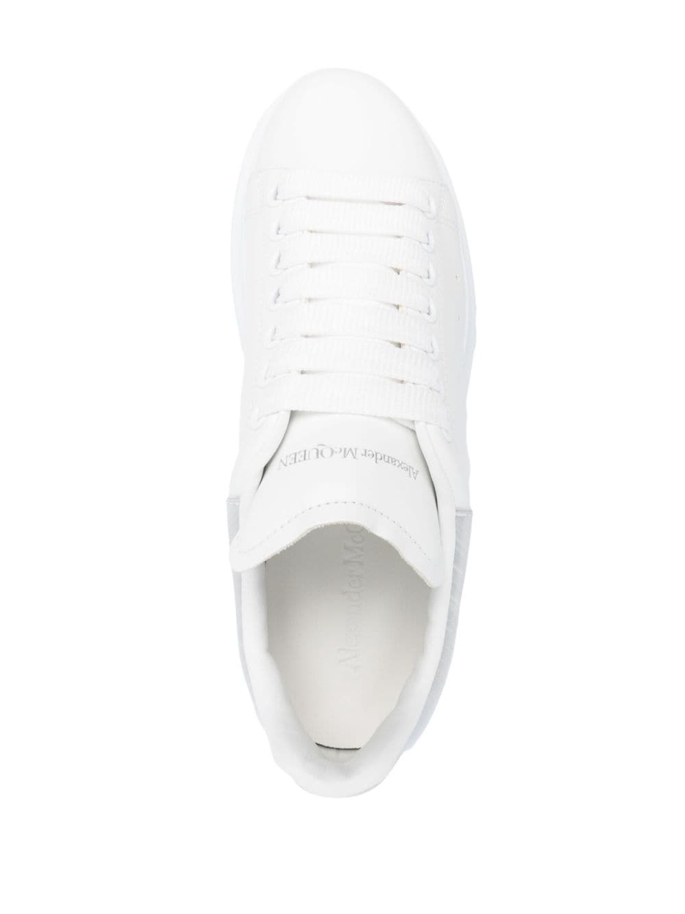 iridescent-panel leather sneakers - 4