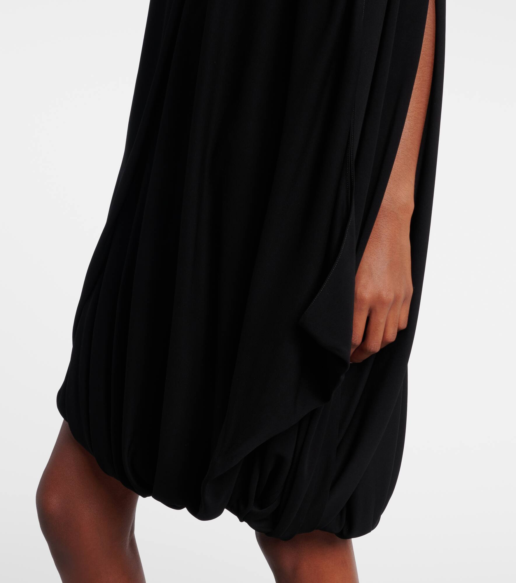 Asymmetric draped minidress - 5