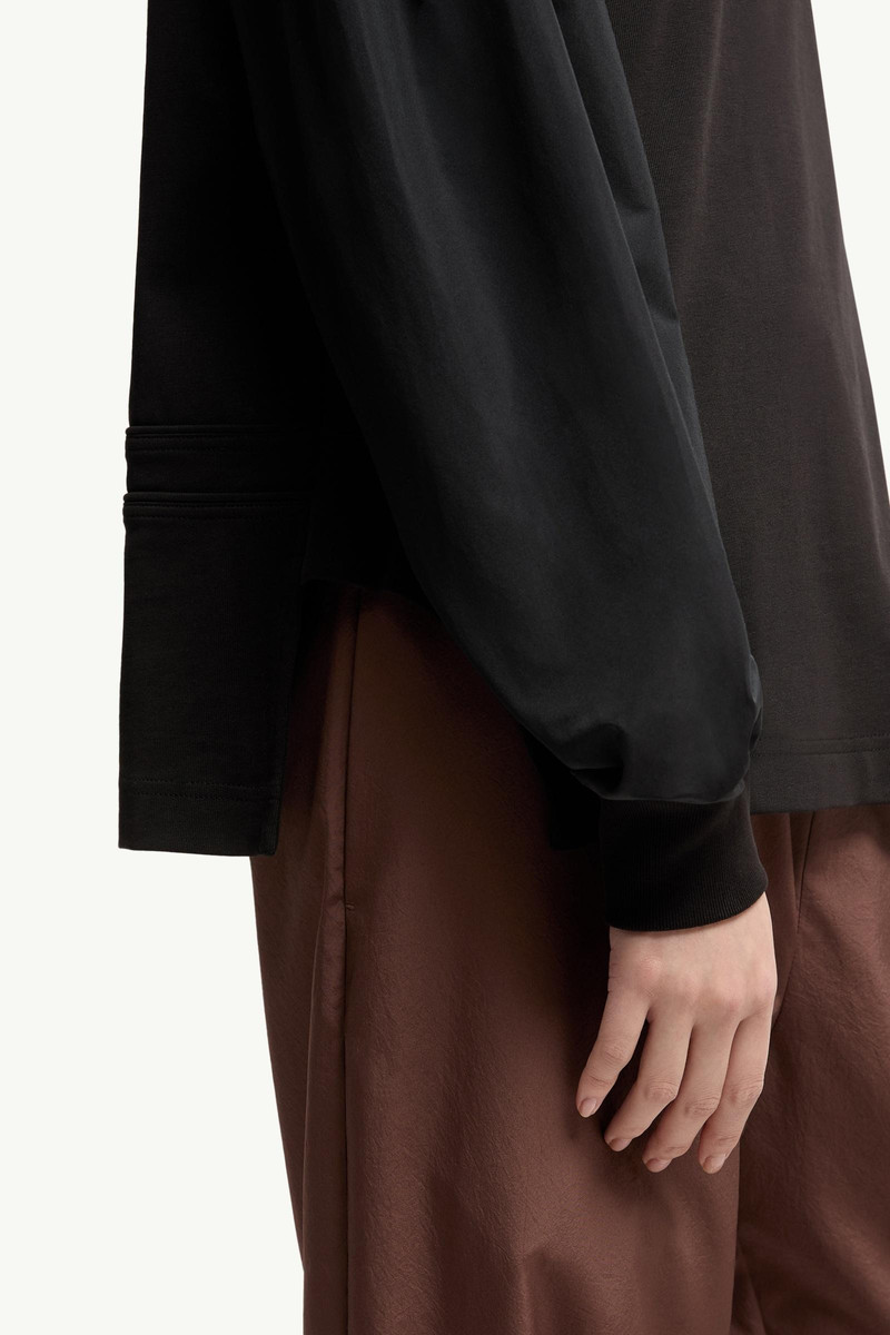 Pleated Sleeves Cotton Jersey Sweatshirt 6