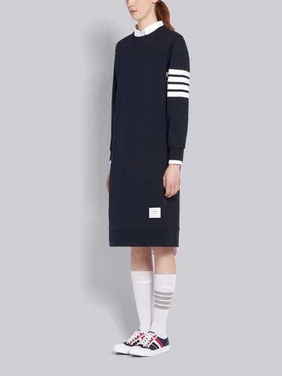 Thom Browne Navy Classic Loop Back 4-Bar Sweater Dress outlook