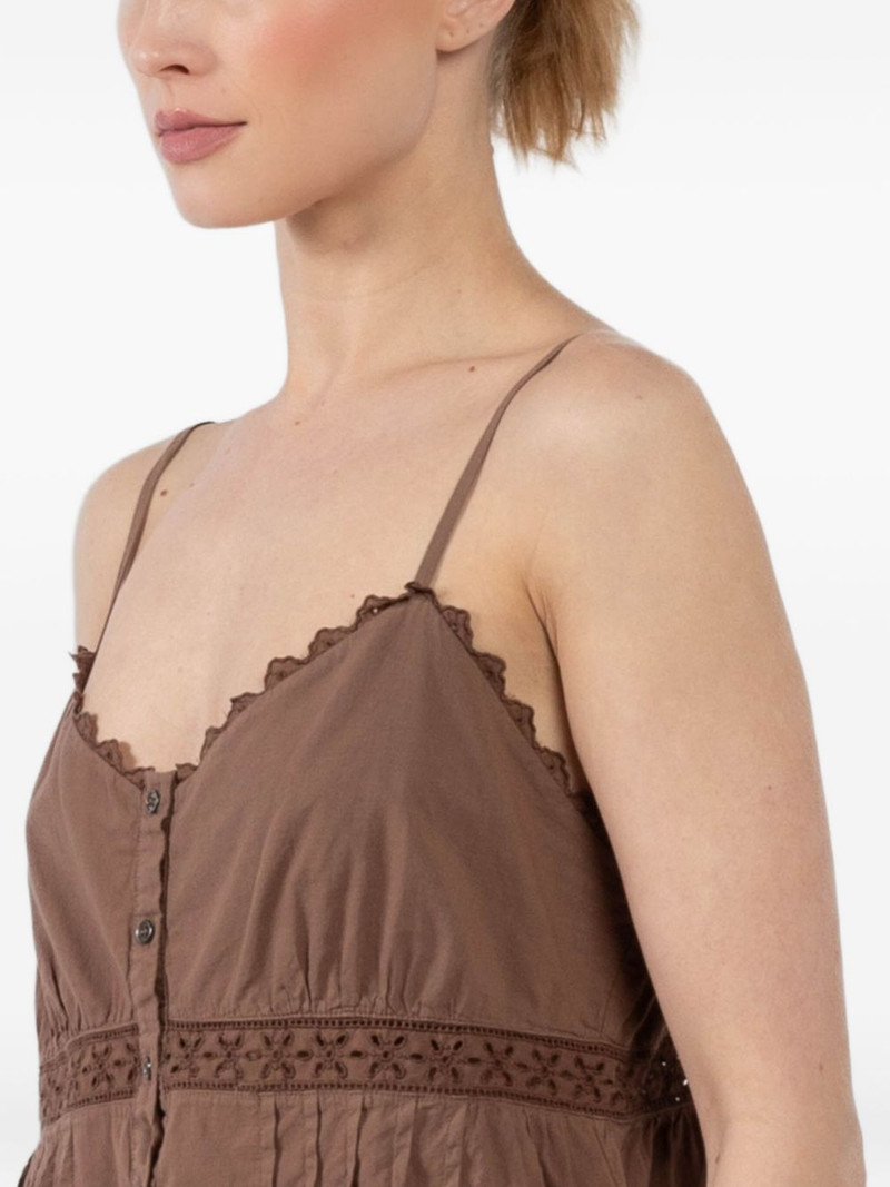 lace-trimmed sleeveless shirt 5