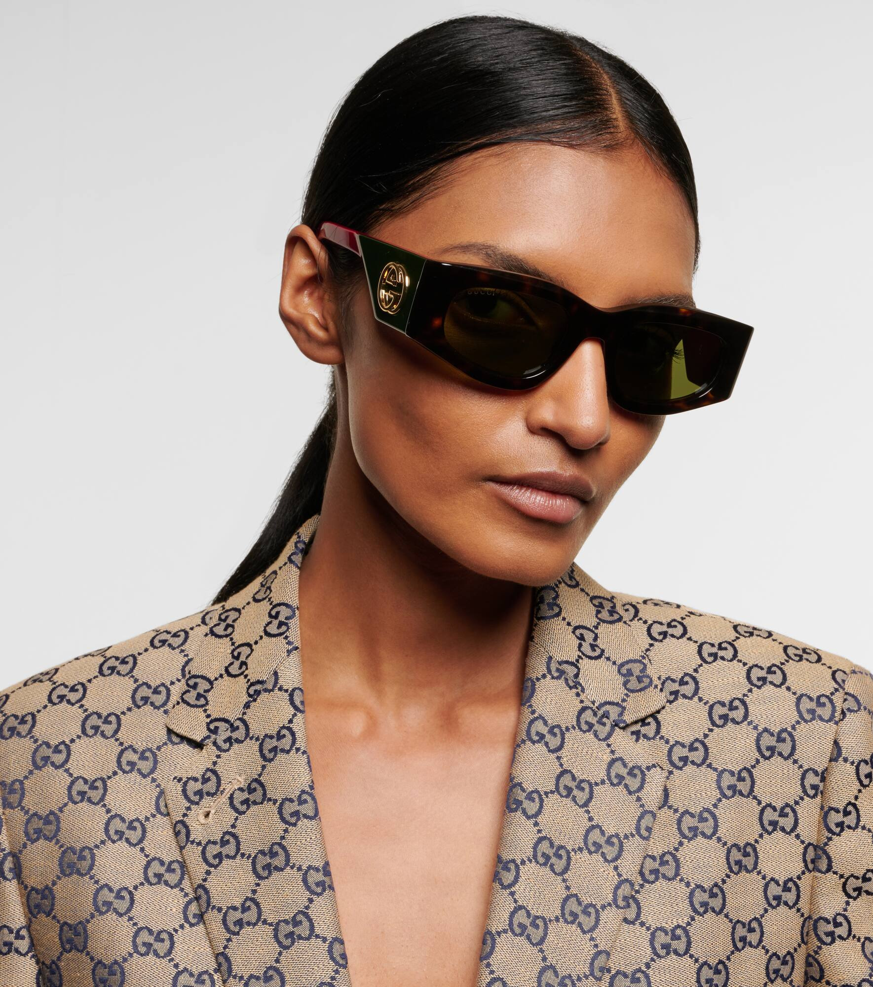 Interlocking G rectangular sunglasses - 6