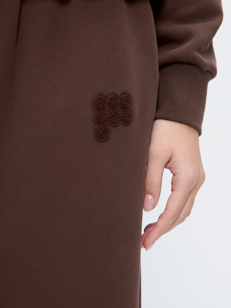 Womens Straight Leg Track Pants - Mahogany Brown 5