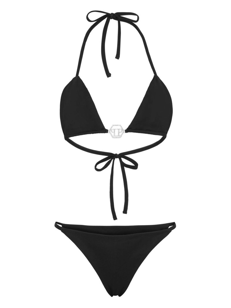 logo-plaque triangle bikini set 1