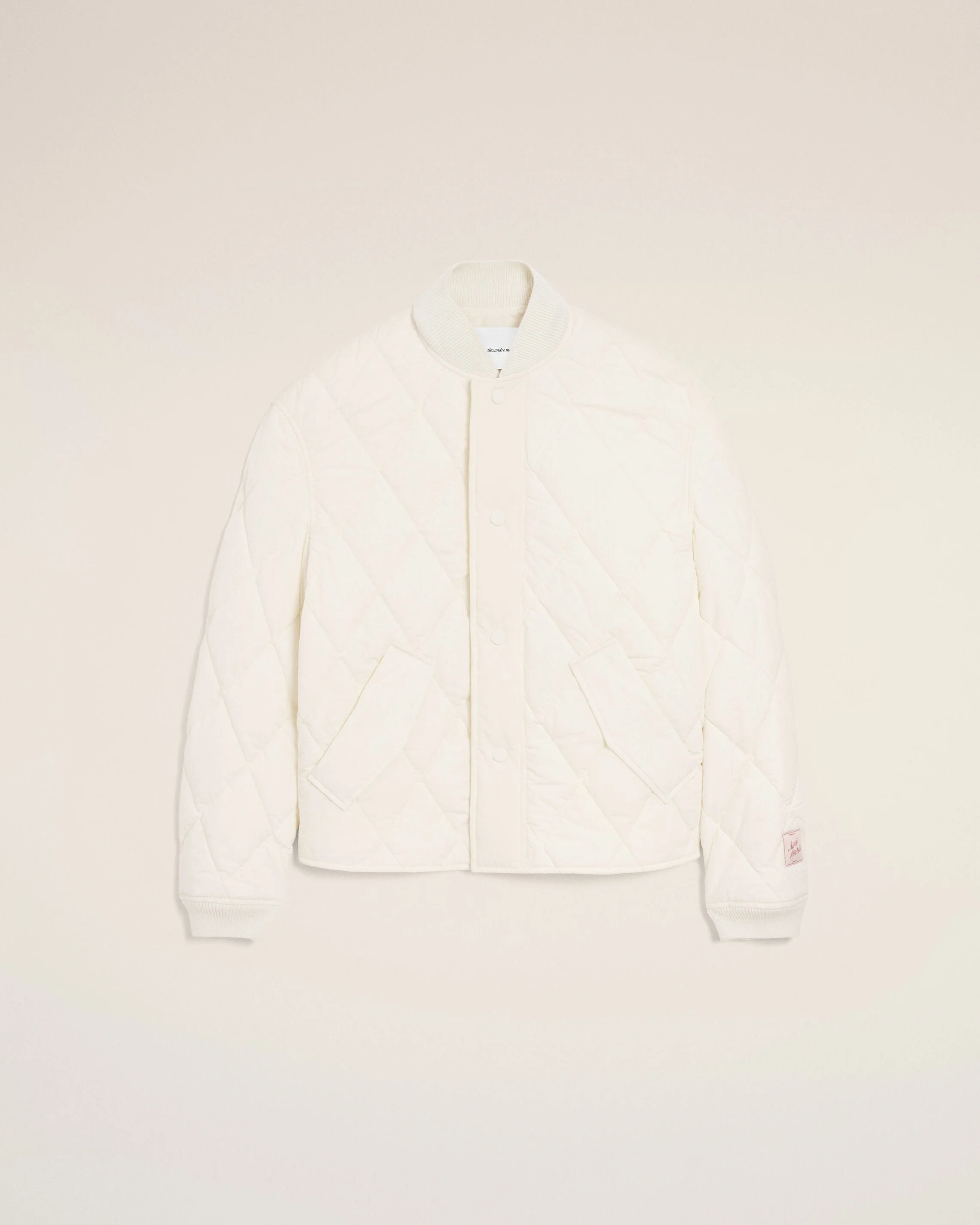 WHITE NYLON PADDED JACKET - 1