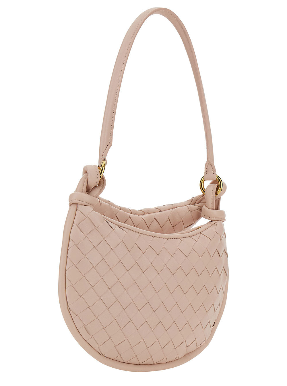 Bottega Veneta Women 'Small Gemelli' Pink Shoulder Bag With Intrecciato Motif In Leather Woman - 3