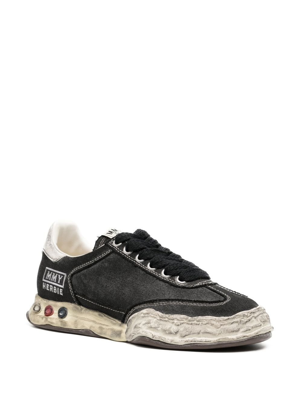 distressed low-cut sneakers - 2