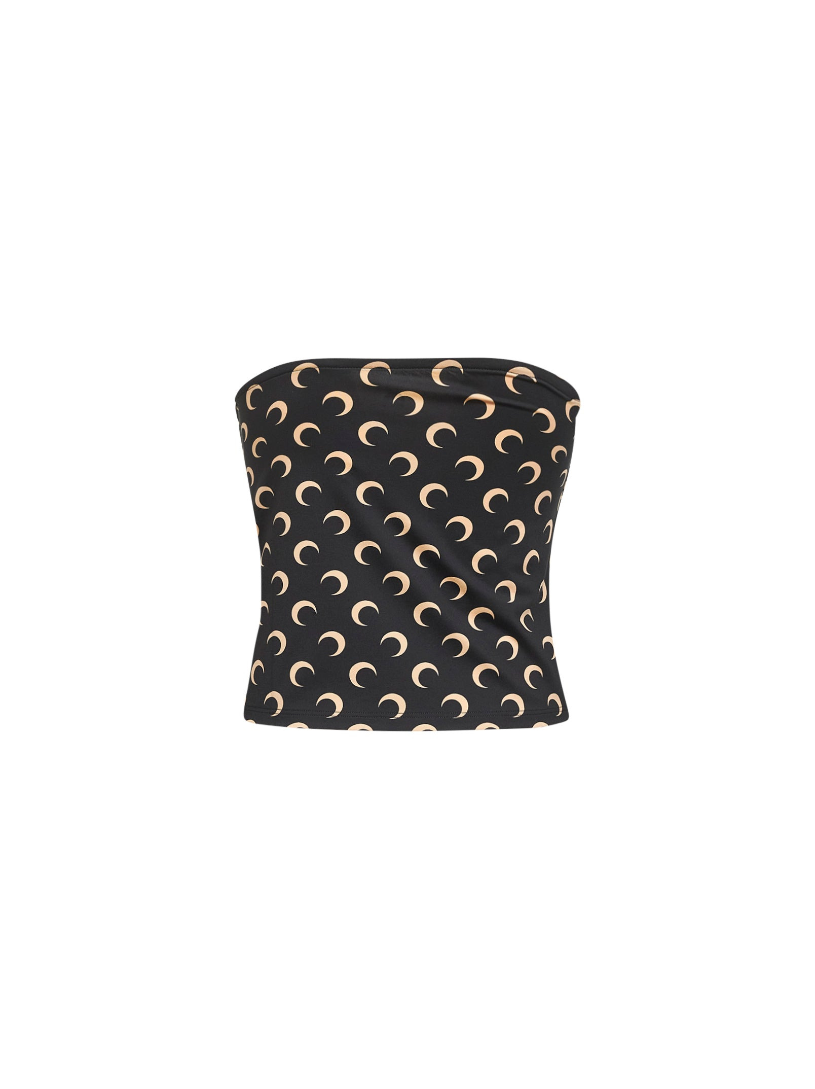 Black printed jersey Moon bandeau top - 2
