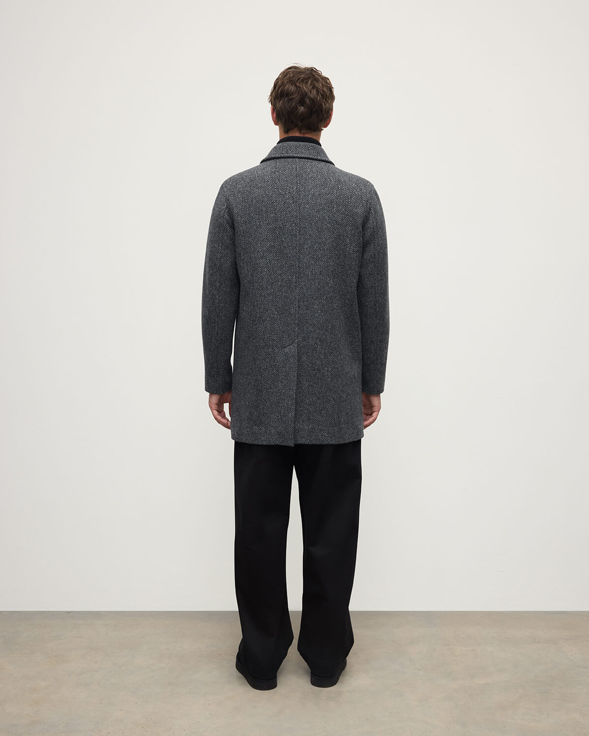 Wool Grey Car Coat - 4