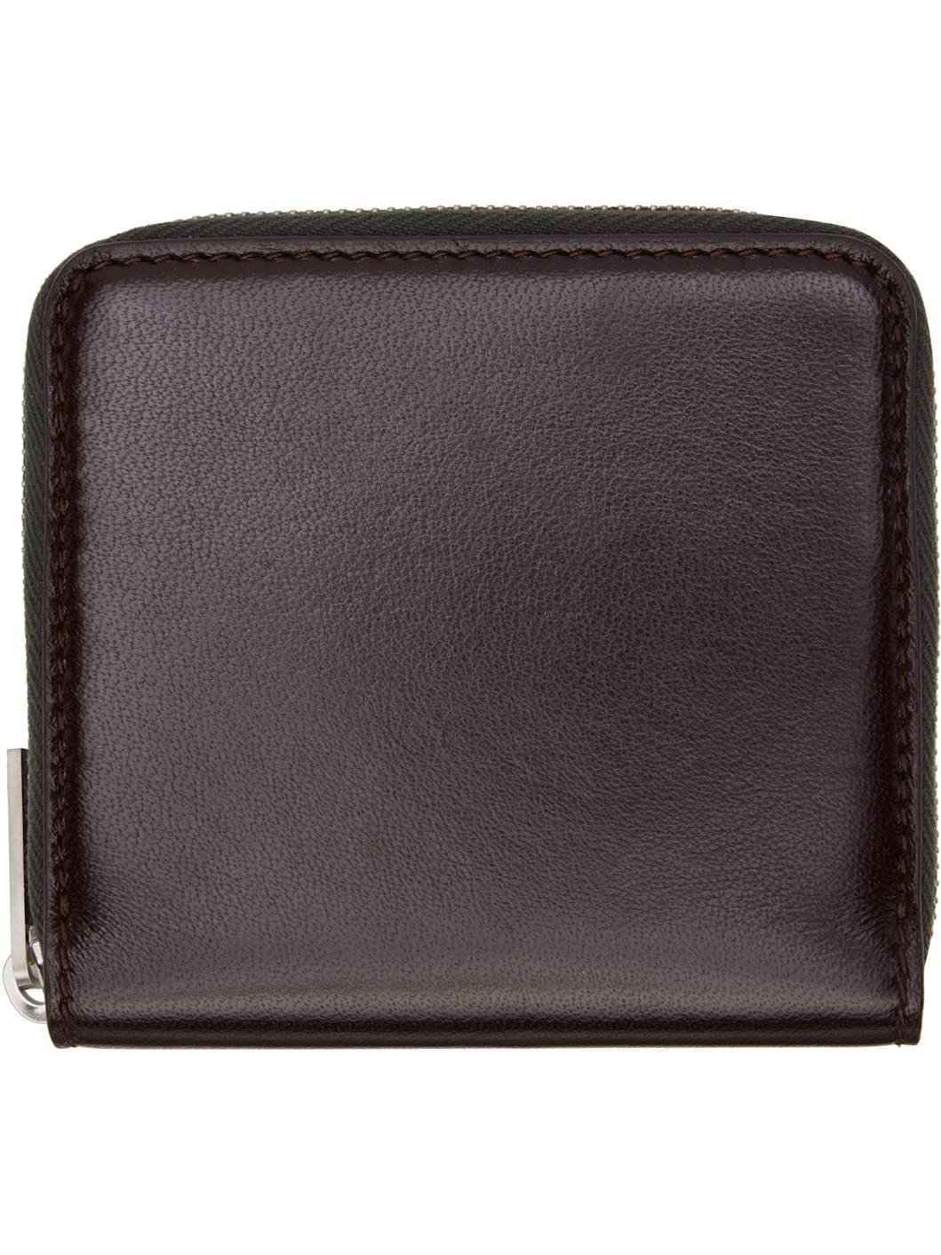 『Hollywood Wallet BROWN』 Rick Owens Brown Hollywood Zipped Wallet | ssense | REVERSIBLE