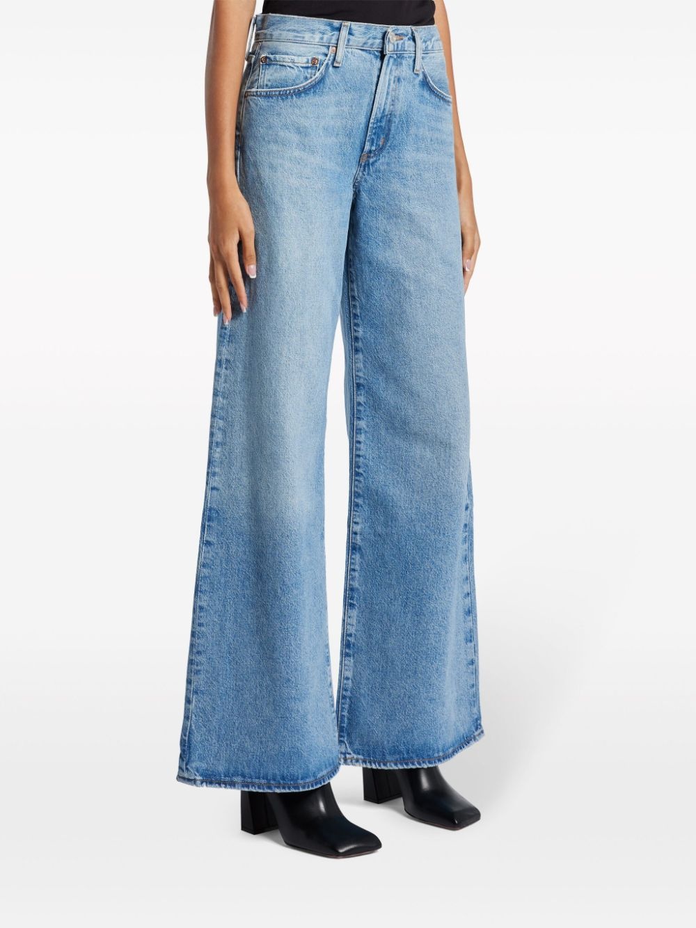 mid-rise wide-leg jeans - 3