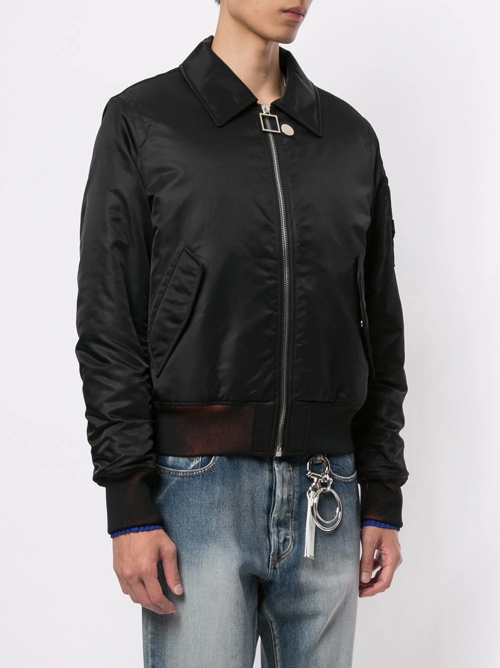 point collar technical bomber jacket - 3