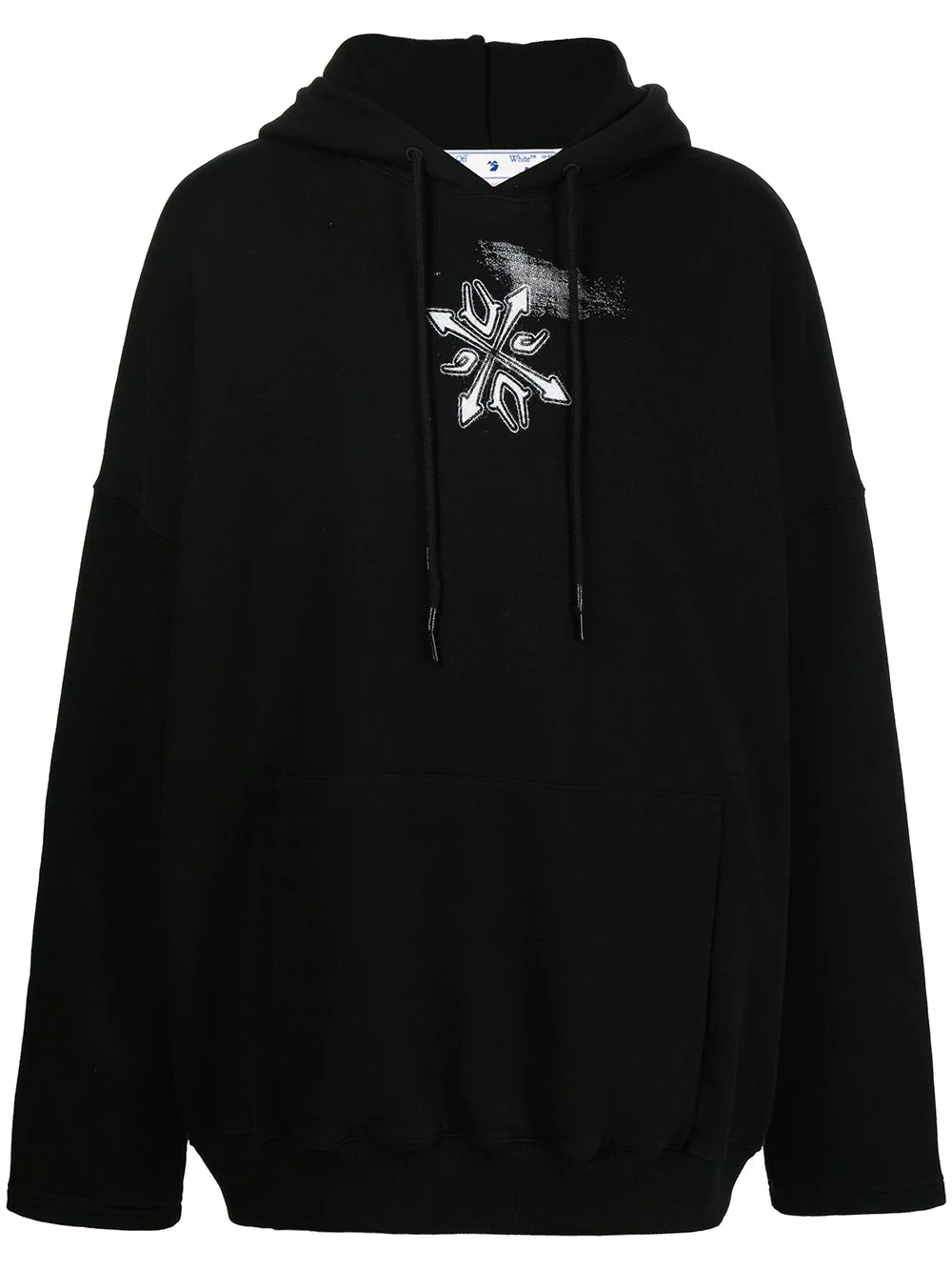 Arrows logo-print cotton hoodie - 1