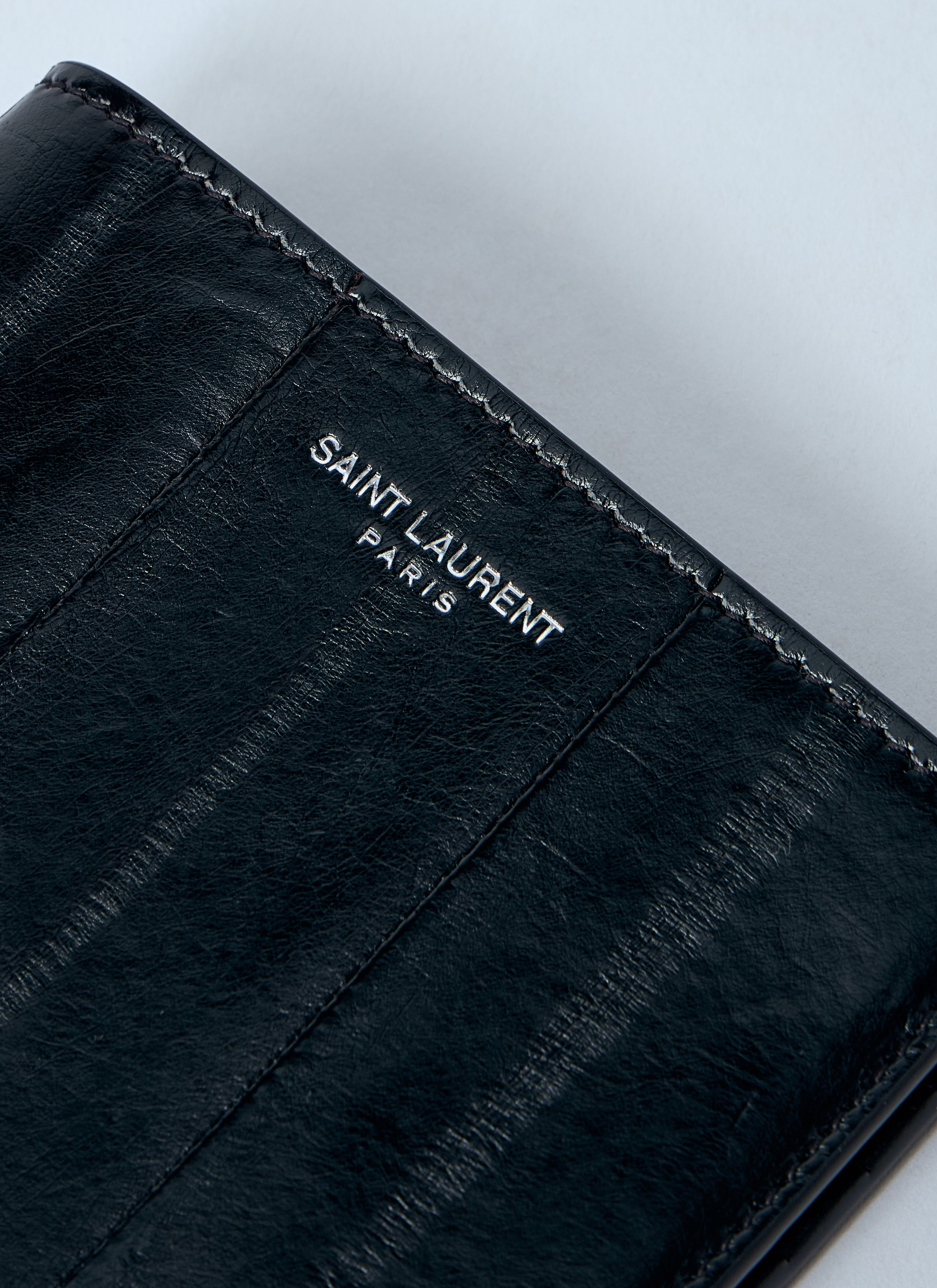 Leather Logo Motif Bi-Fold Wallet - 4