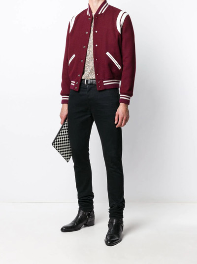 SAINT LAURENT Teddy varsity jacket outlook