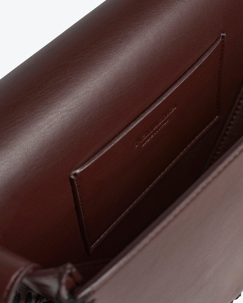 THE TRIANGLE BAG MEDIUM - Alt-nappa shoulder bag - Coffee bean/black 6