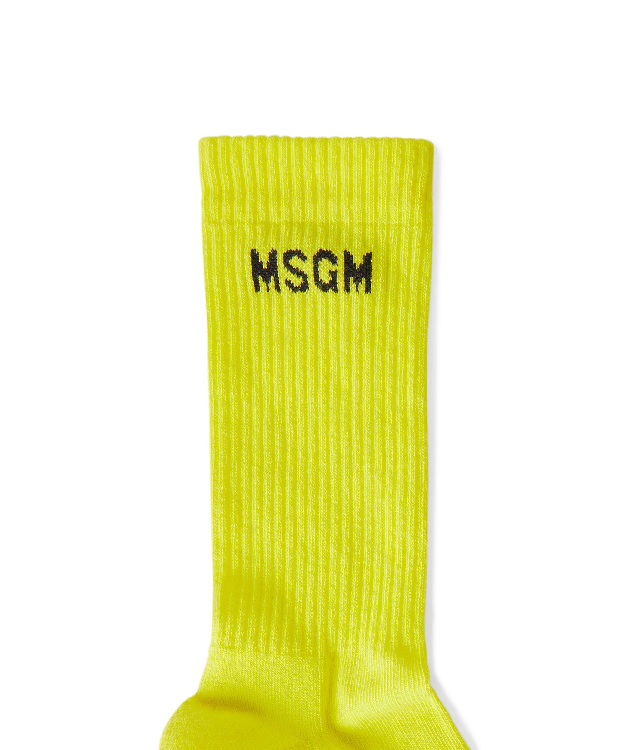 Solid color cotton socks with MSGM logo - 2