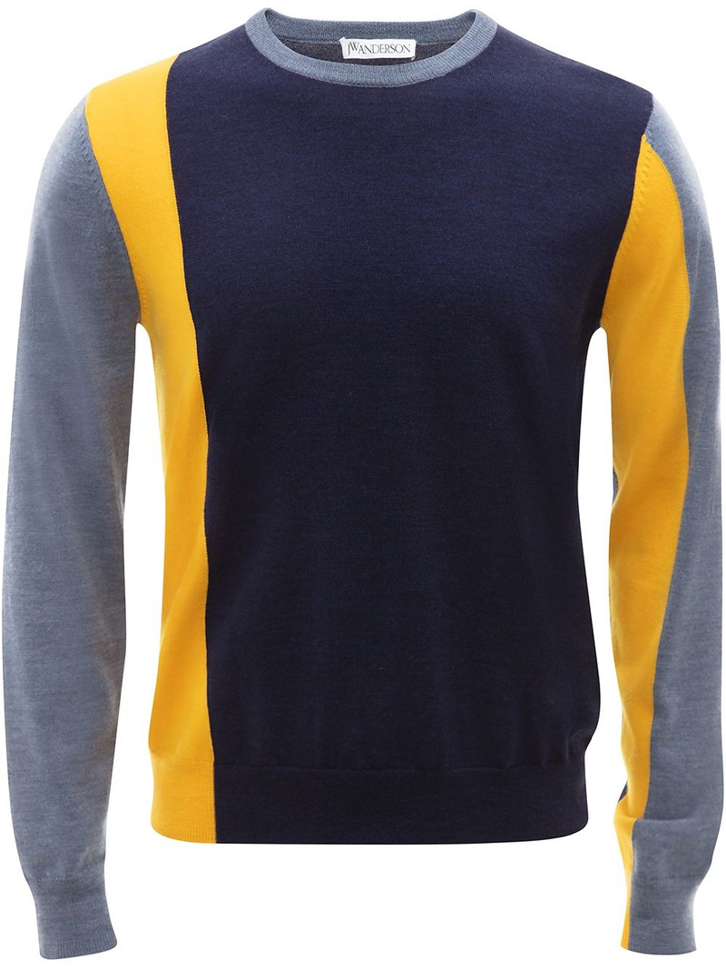 colour-block long-sleeve jumper 1