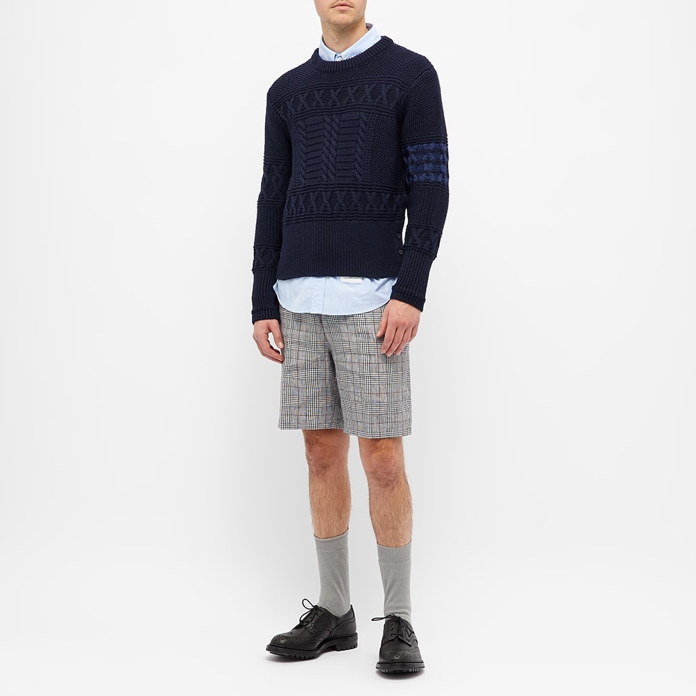 Thom Browne Four Bar Aran Cable Knit Sweat - 6