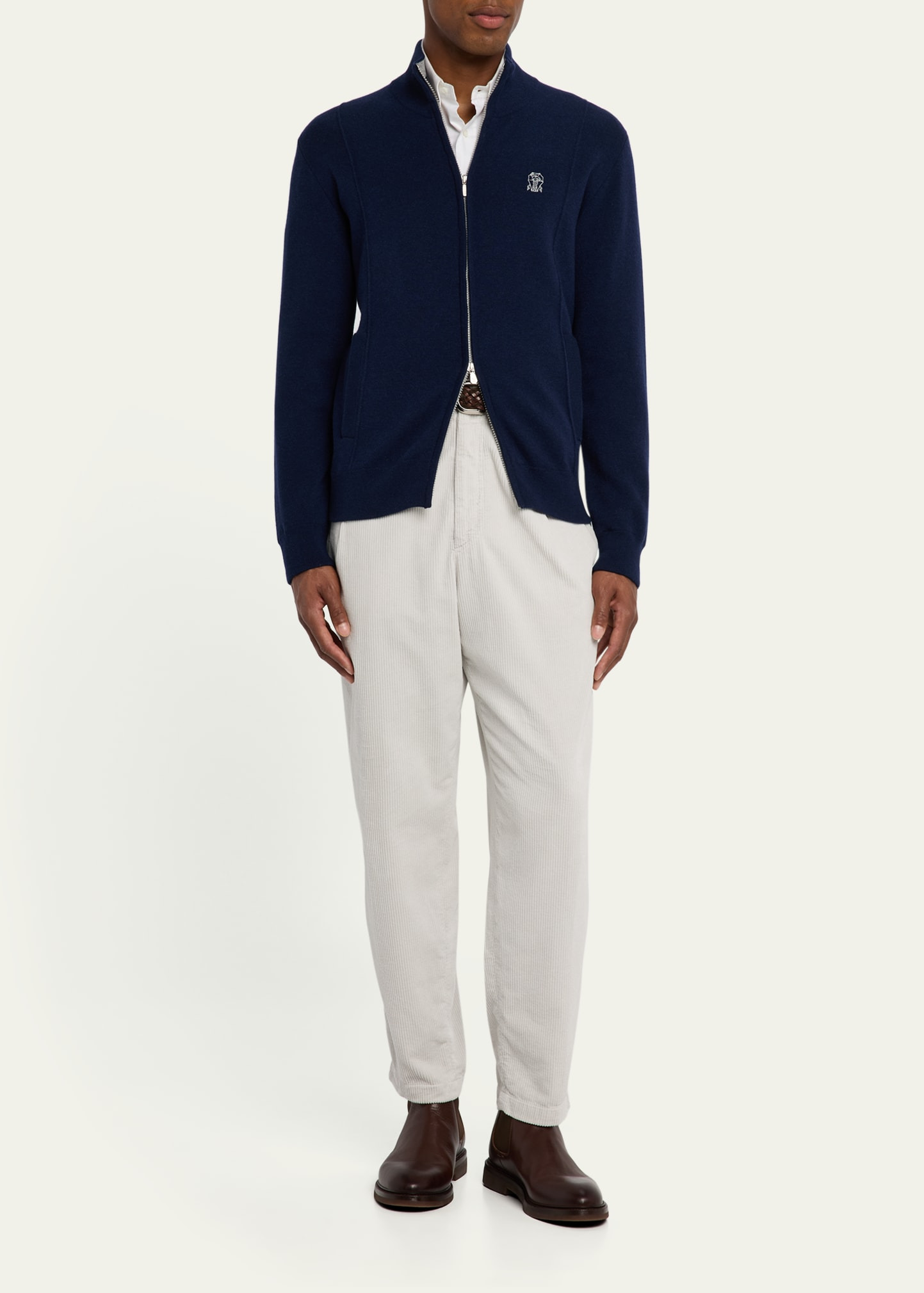 Men's Cashmere Knit Full-Zip Jacket - 2
