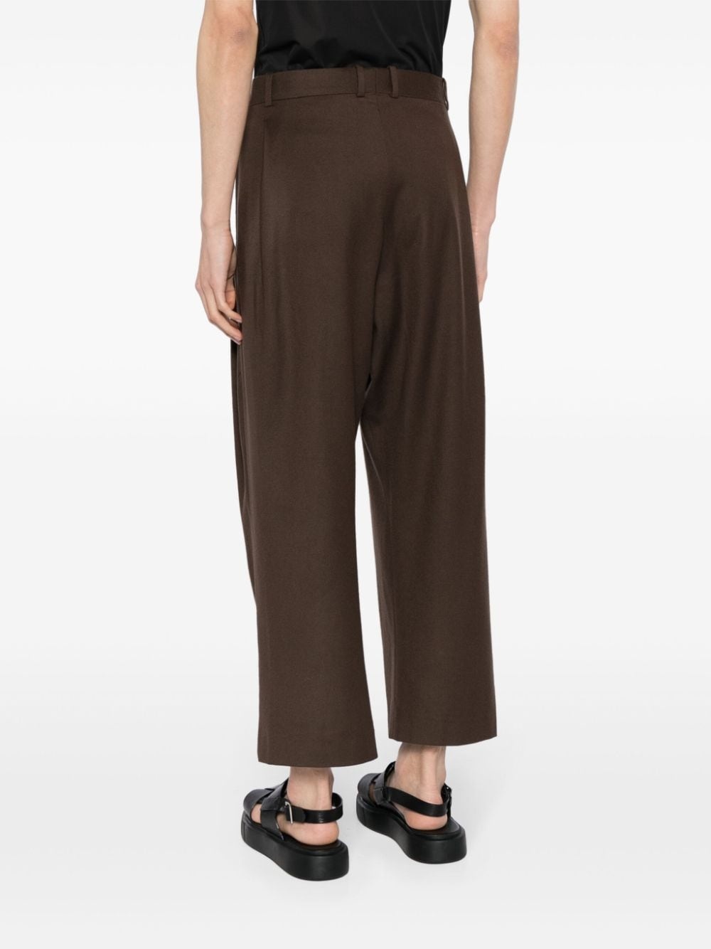pleated cropped trousers - 4