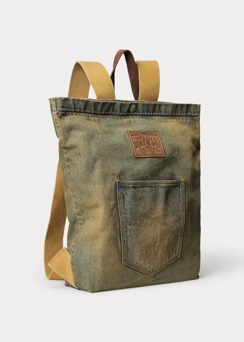 RRL by Ralph Lauren Faded Indigo Denim Backpack outlook