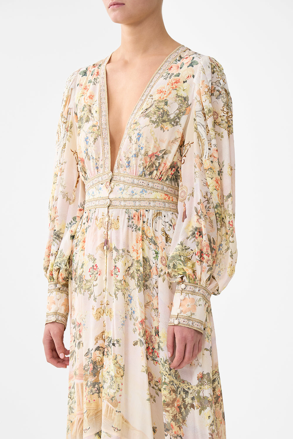 LONG BUTTON FRONT DRESS - 4