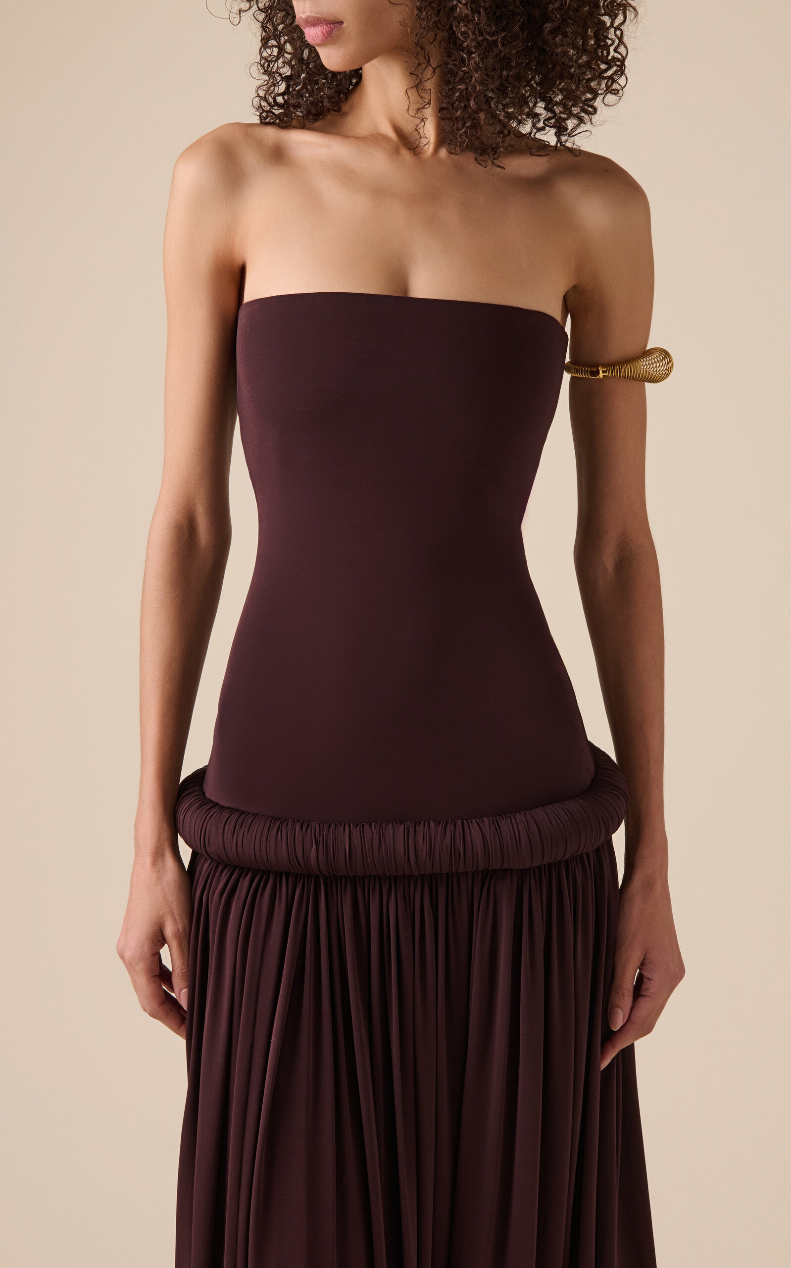 Piped Jersey Maxi Dress purple - 3