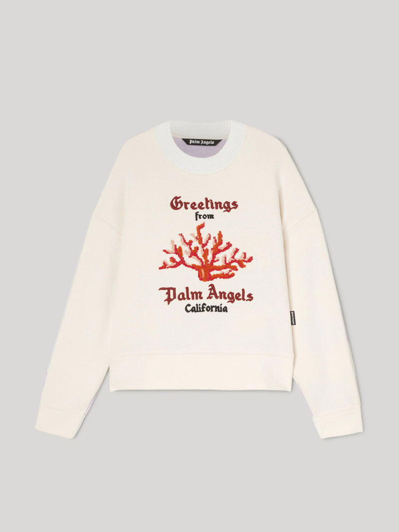 CORAL STRIPED SWEATSHIRT - 1