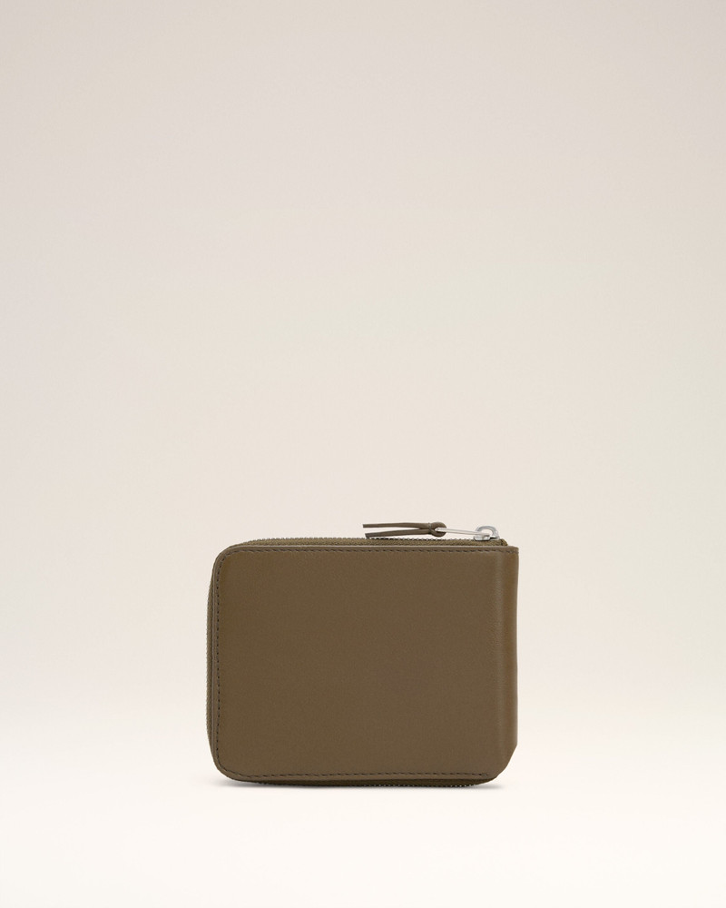 AMI Paris GREEN SMOOTH LEATHER AMI DE COEUR COMPACT WALLET outlook